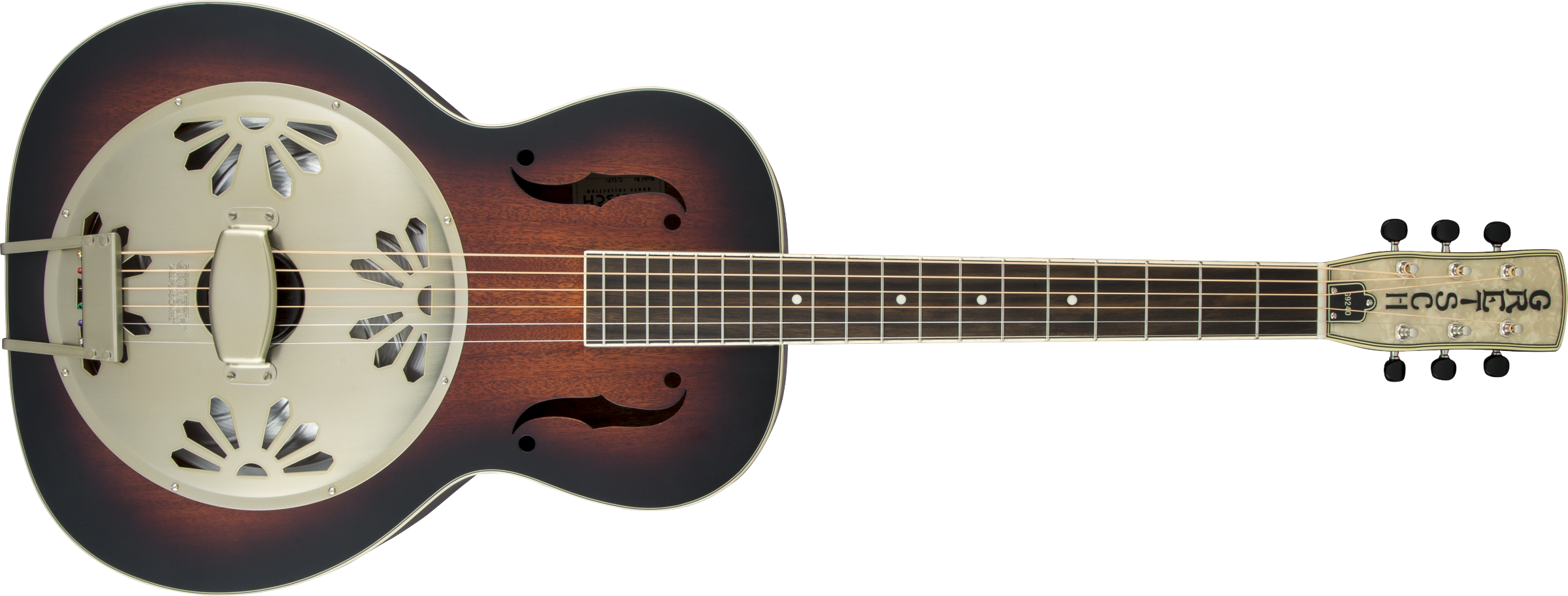 Gretsch G9240 Alligator™ Round-Neck, Mahogany Body Biscuit Cone Resonator Guitar, 2-Color Sunburst
