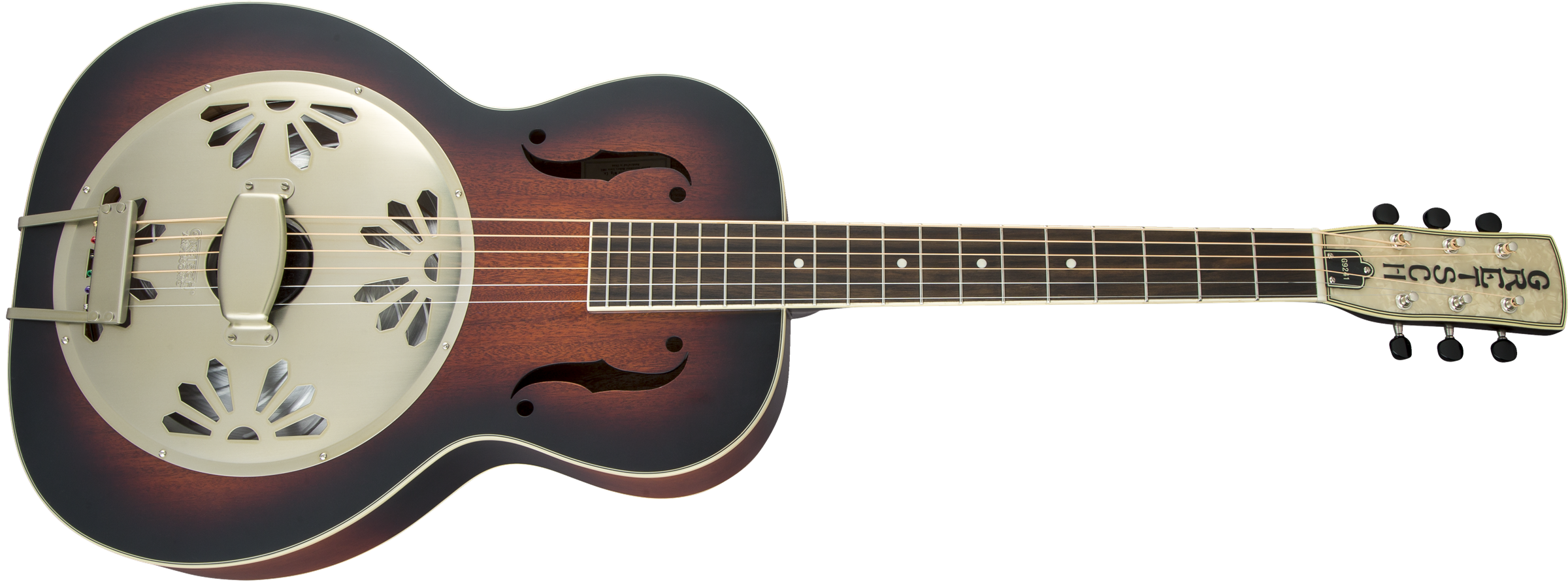 Gretsch G9240 Alligator™ Round-Neck, Mahogany Body Biscuit Cone Resonator Guitar, 2-Color Sunburst