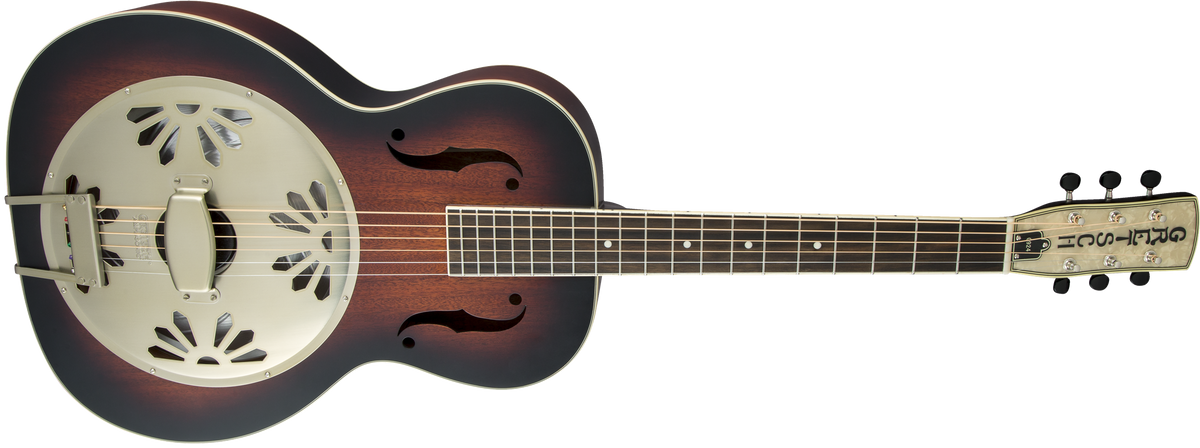 Gretsch - G9240 Alligator™ Round-Neck, Mahogany Body Biscuit Cone Resonator Guitar, 2-Color Sunburst