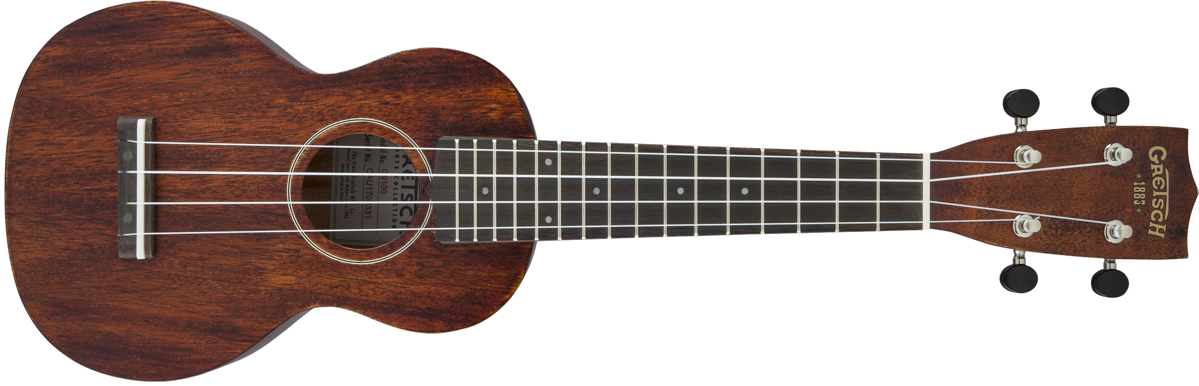 Gretsch G9100 Soprano Standard Ukulele with Gig Bag, Ovangkol Fingerboard, Vintage Mahogany Stain