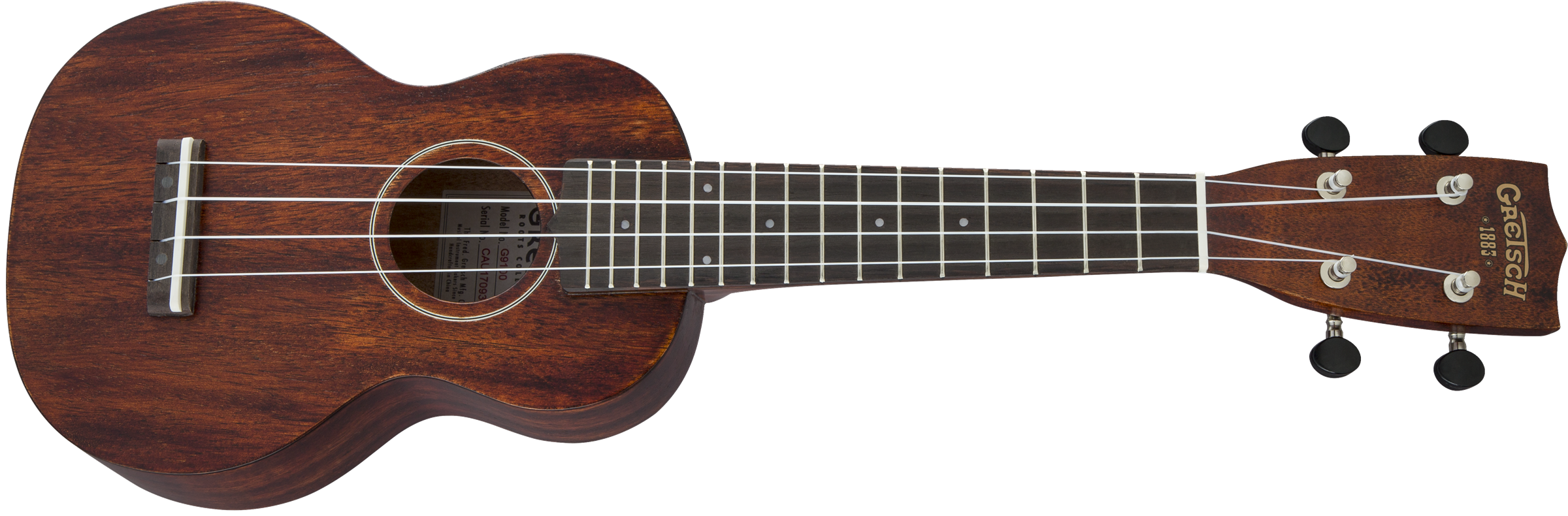Gretsch G9100 Soprano Standard Ukulele with Gig Bag, Ovangkol Fingerboard, Vintage Mahogany Stain