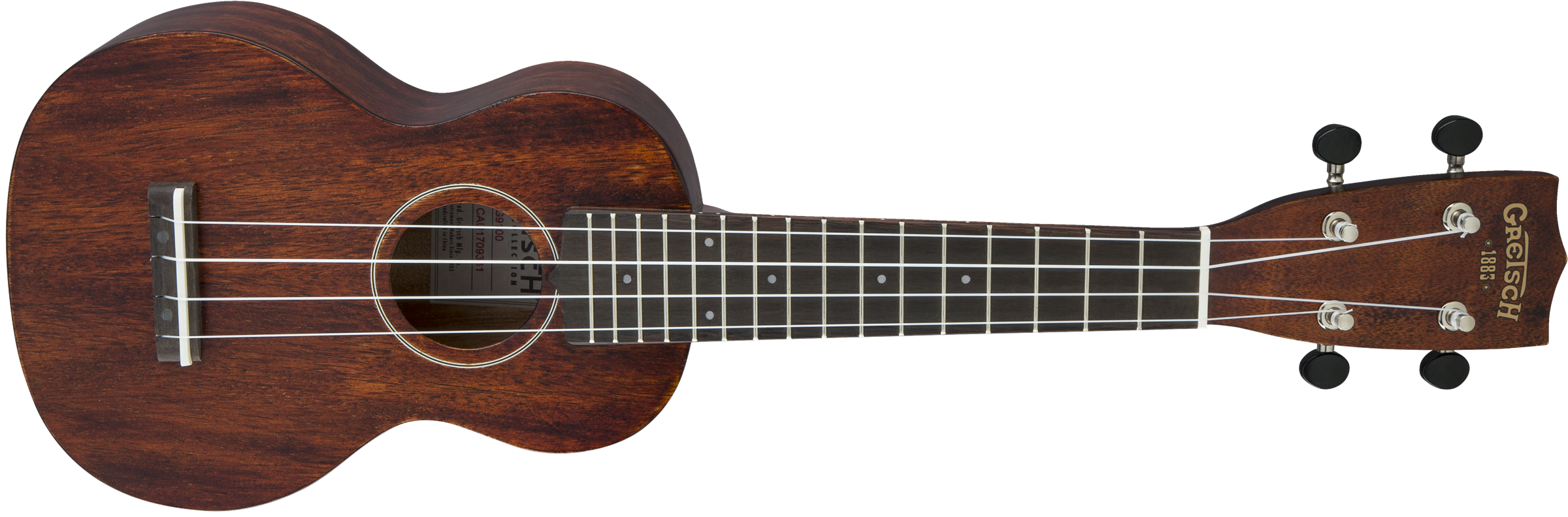 Gretsch G9100 Soprano Standard Ukulele with Gig Bag, Ovangkol Fingerboard, Vintage Mahogany Stain
