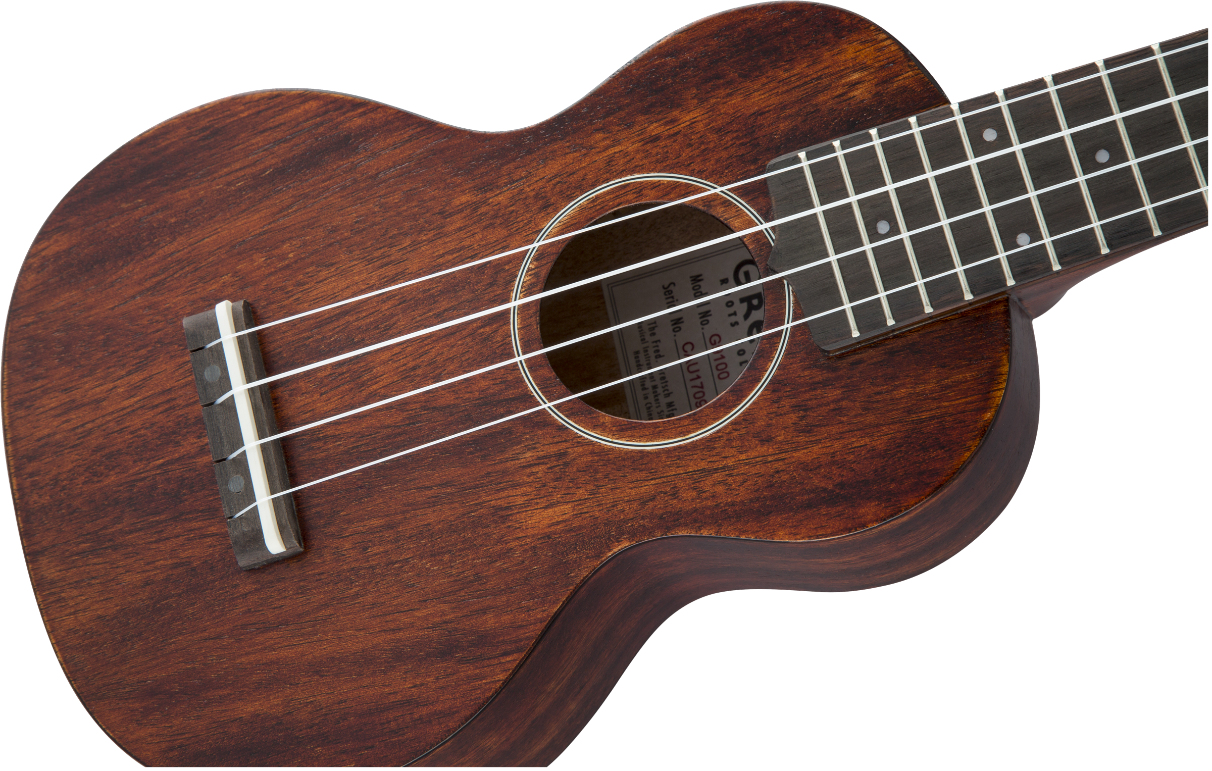 Gretsch G9100 Soprano Standard Ukulele with Gig Bag, Ovangkol Fingerboard, Vintage Mahogany Stain