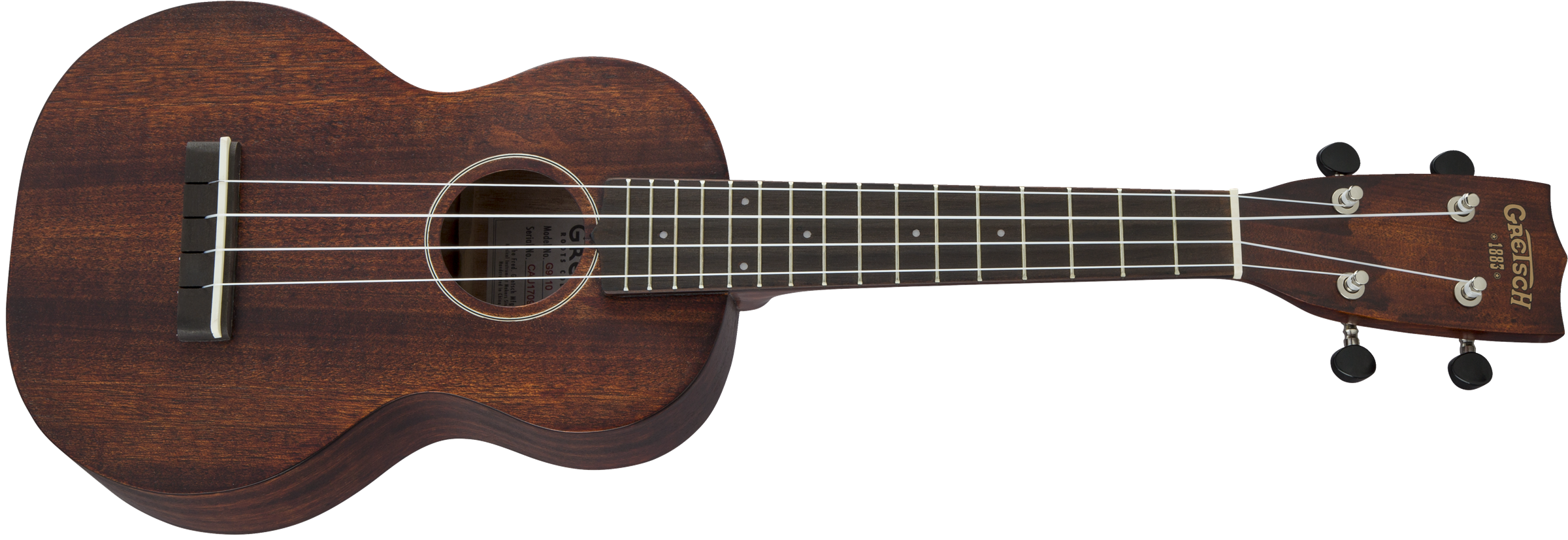 Gretsch G9110 Concert Standard Ukulele with Gig Bag, Ovangkol Fingerboard, Vintage Mahogany Stain