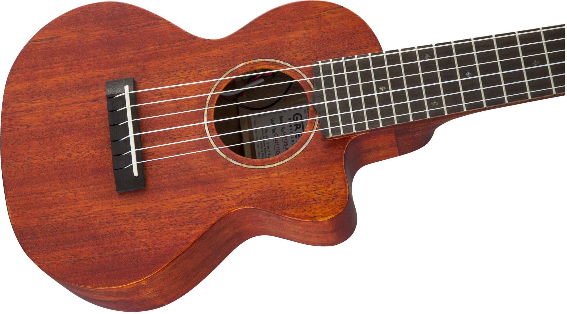 Gretsch G9126 A.C.E. Guitar-Ukulele, Acoustic-Cutaway-Electric with Gig Bag, Ovangkol Fingerboard, Fishman® Kula Pickup, Honey Mahogany Stain