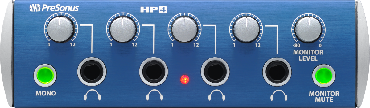 Fender -  HP4 4-Channel Headphone Amplifier, Blue, 120V NA