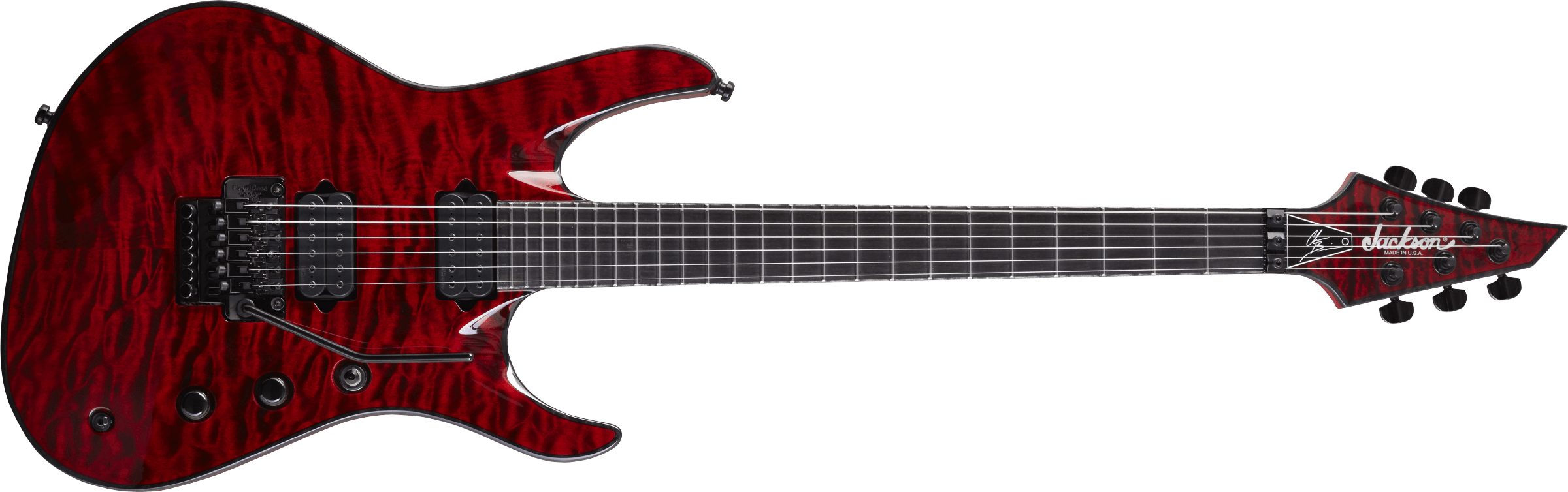 USA Signature Chris Broderick Soloist™ 6. Ebony Fingerboard. Transparent Red