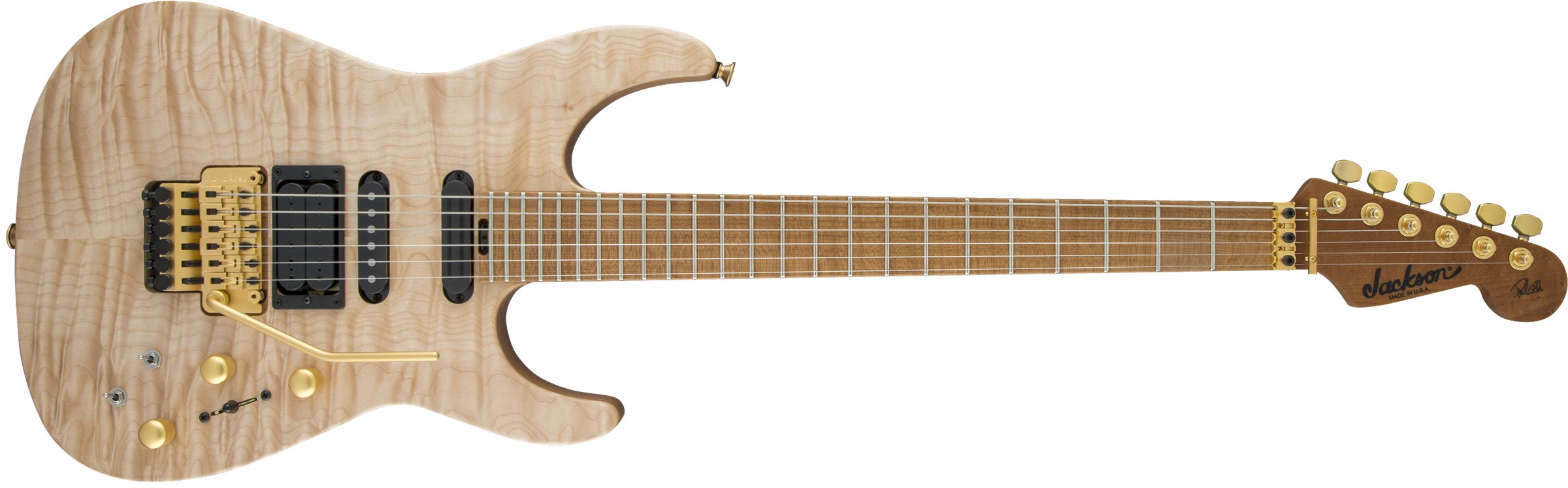 USA Signature Phil Collen PC1™ Satin Stain, Caramelized Flame Maple Fingerboard, Satin Au Natural