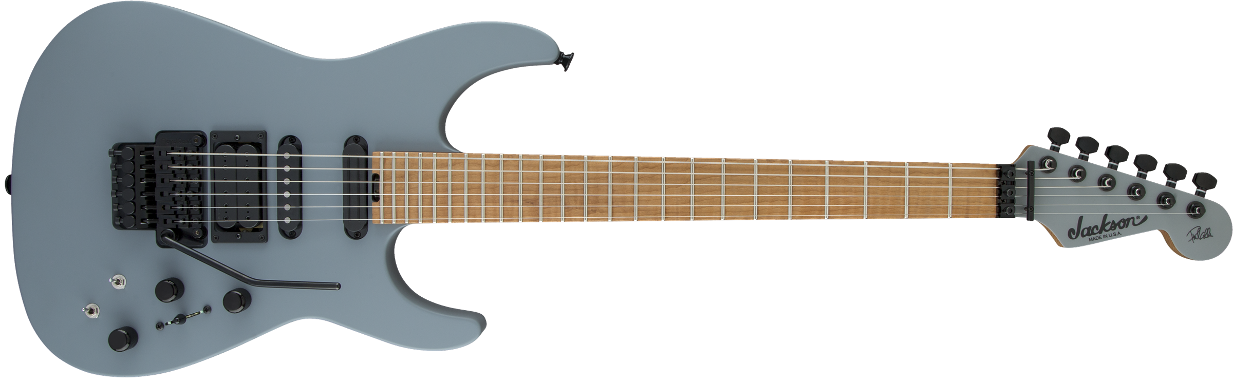 USA Signature Phil Collen PC1™ Matte, Caramelized Flame Maple Fingerboard, Satin Gray