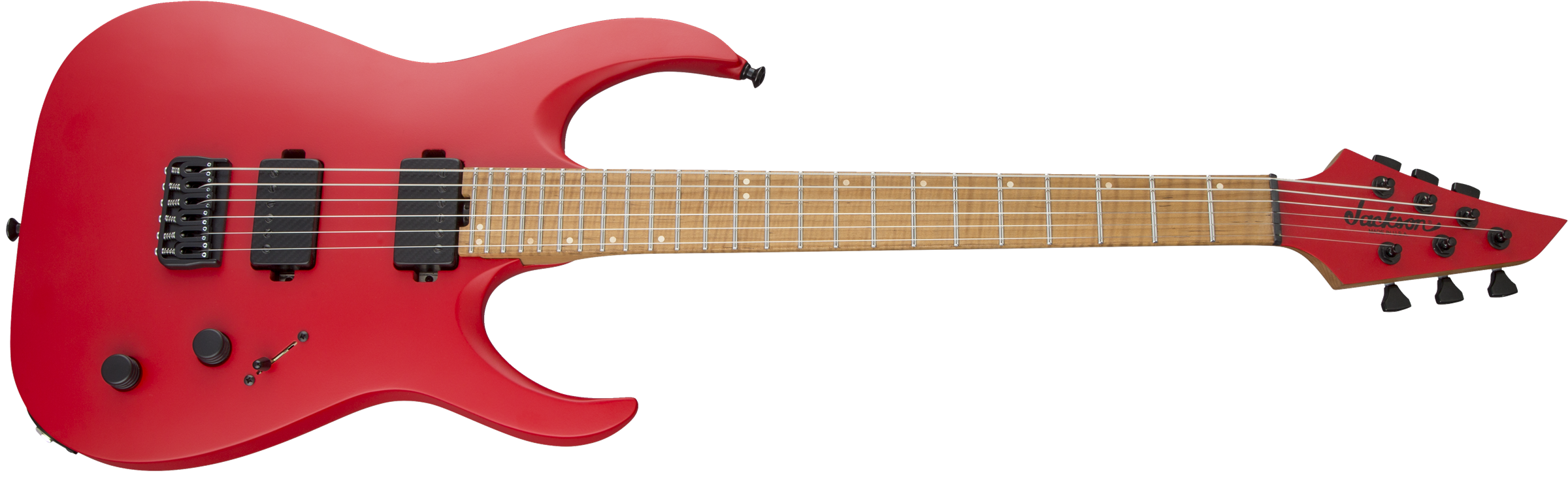 USA Signature Misha Mansoor Juggernaut HT6, Caramelized Flame Maple Fingerboard, Satin Red