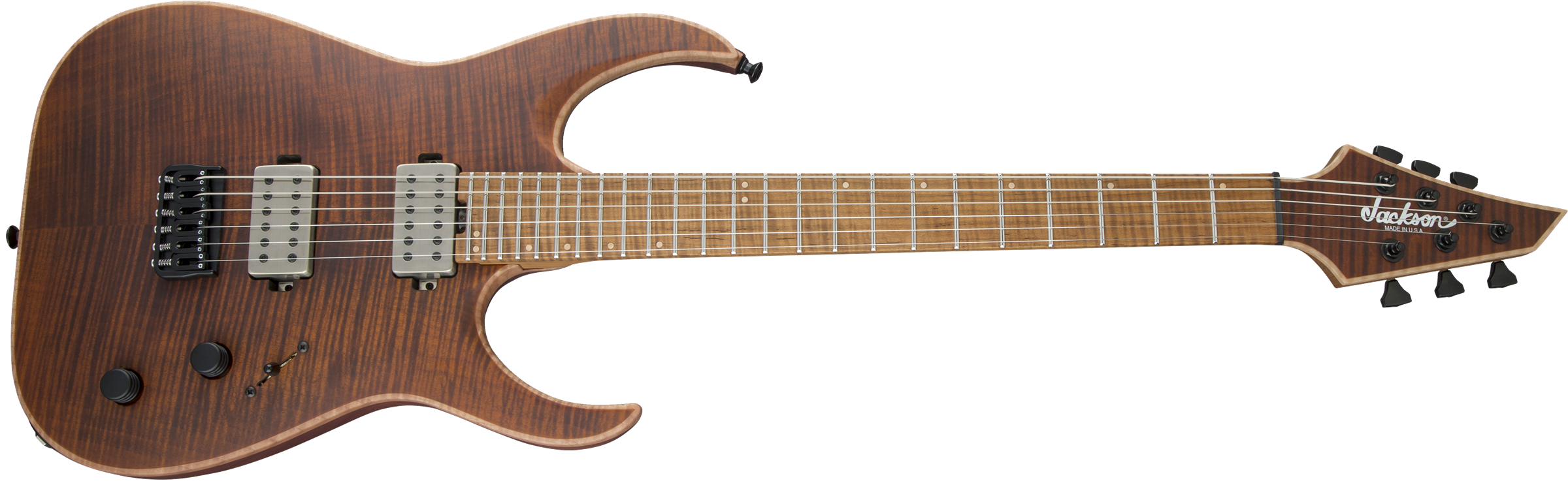 USA Signature Misha Mansoor Juggernaut HT6FM, Caramelized Flame Maple Fingerboard, Satin Amber Tiger Eye