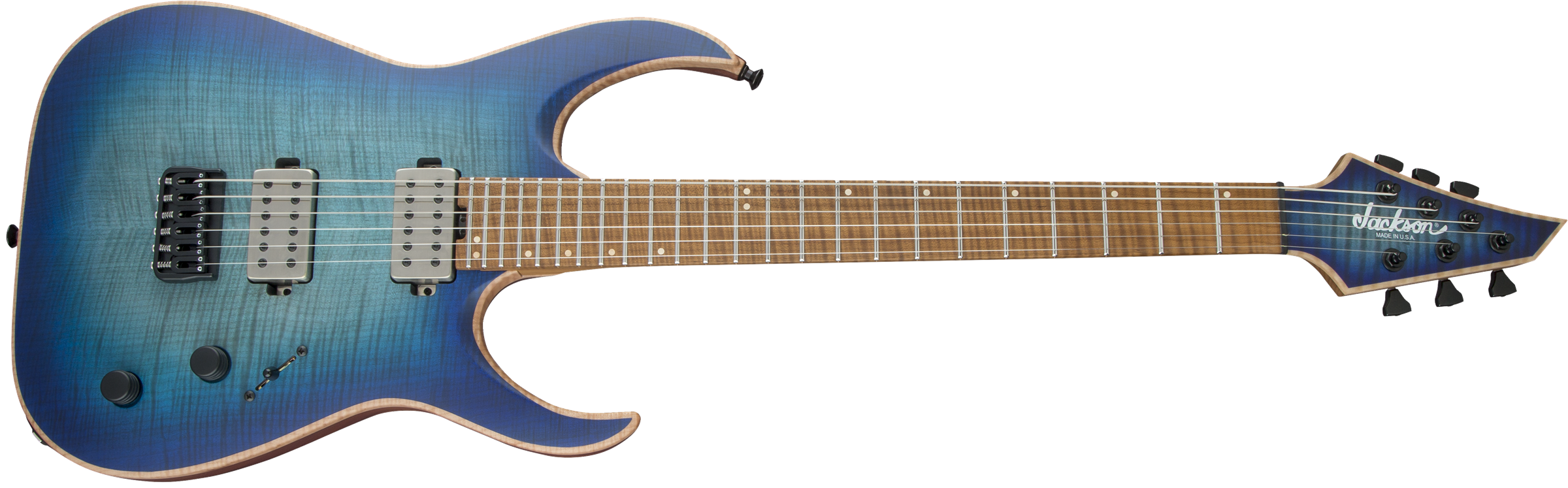 USA Signature Misha Mansoor Juggernaut HT6FM, Caramelized Flame Maple Fingerboard, Satin Laguna Burst