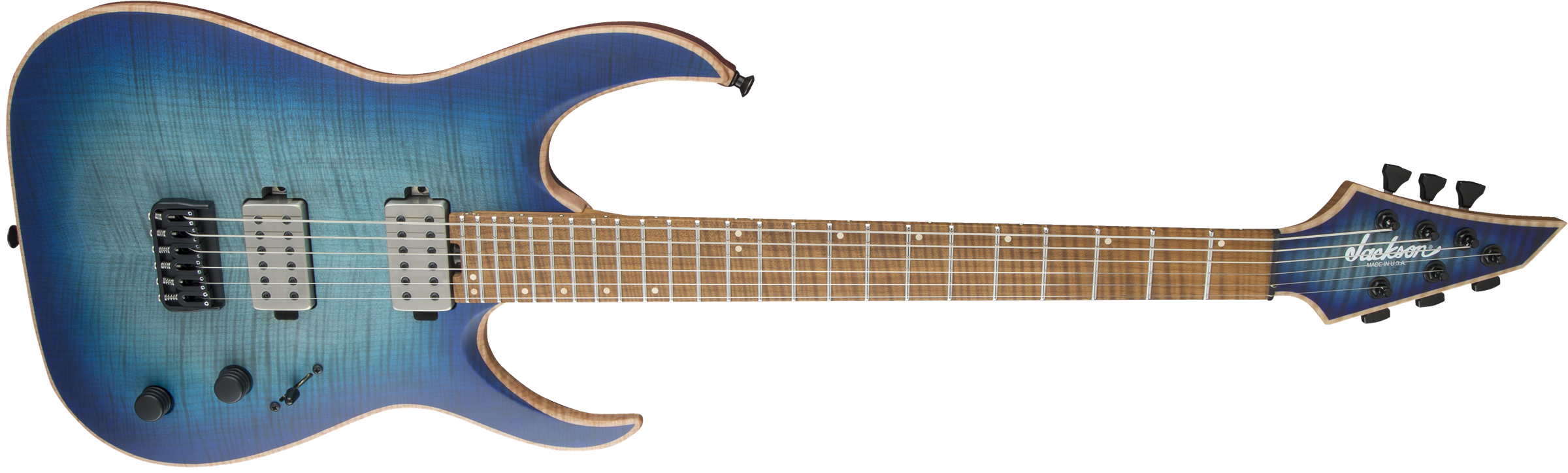 USA Signature Misha Mansoor Juggernaut HT6FM, Caramelized Flame Maple Fingerboard, Satin Laguna Burst