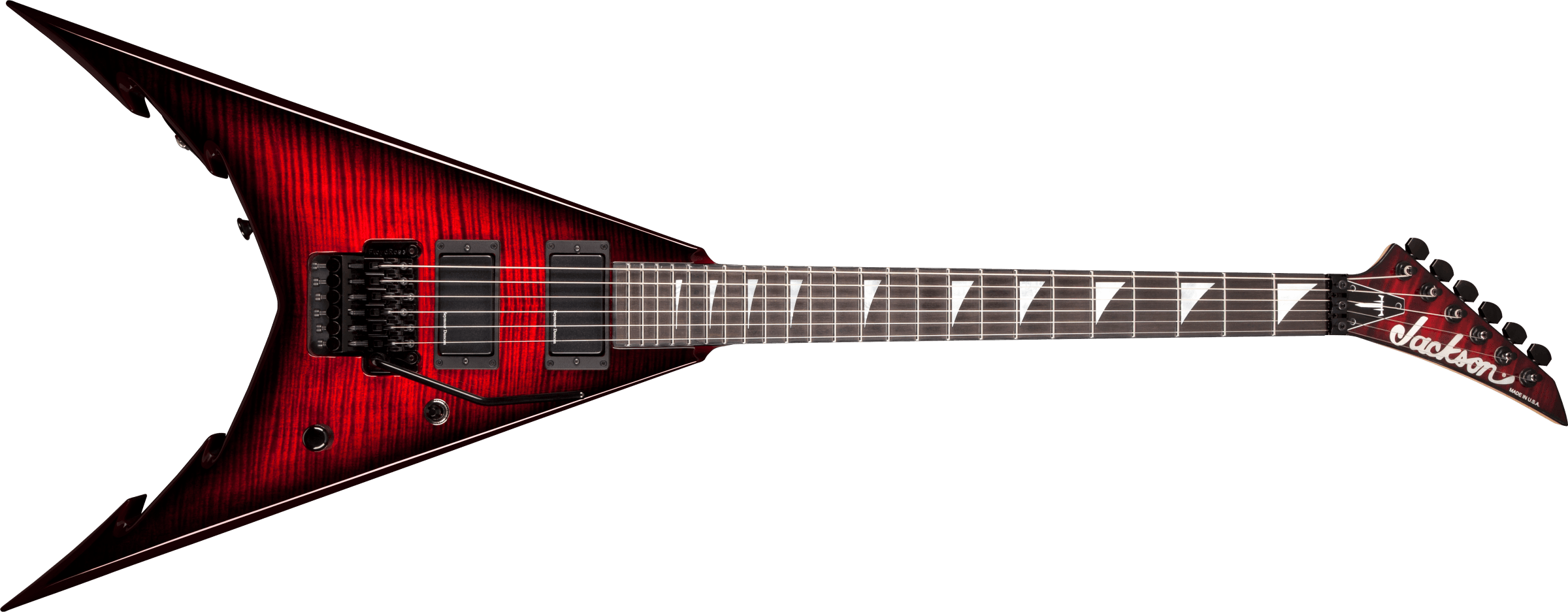 USA Signature Corey Beaulieu King V™ KV6. Ebony Fingerboard. Transparent Red Burst