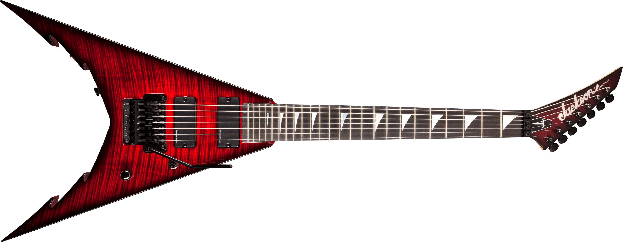 USA Signature Corey Beaulieu King V™ KV7. Ebony Fingerboard. Transparent Red Burst