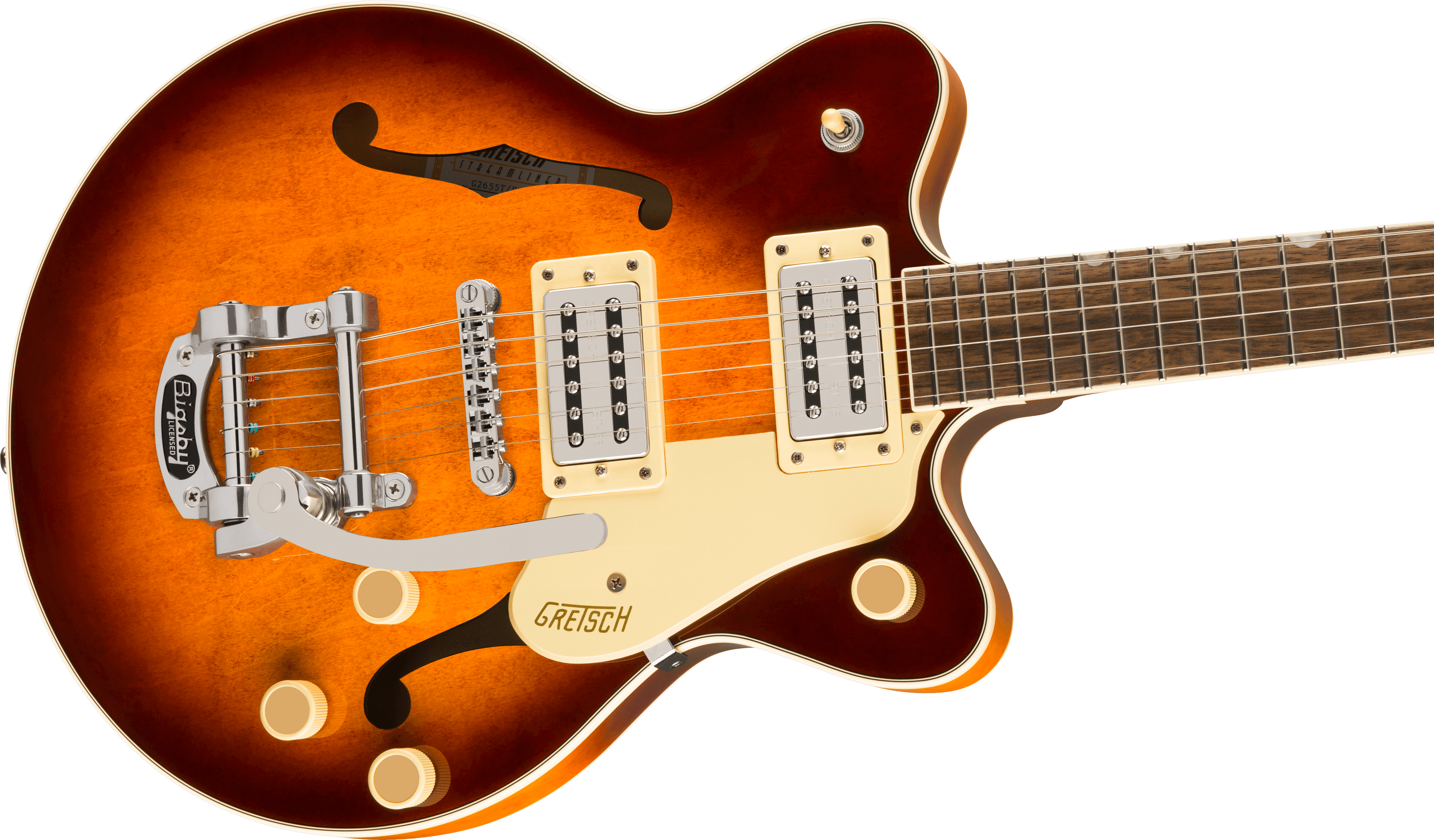 Gretsch G2655T Streamliner™ Center Block Jr. Double-Cut with Bigsby®, Laurel Fingerboard, Forge Glow