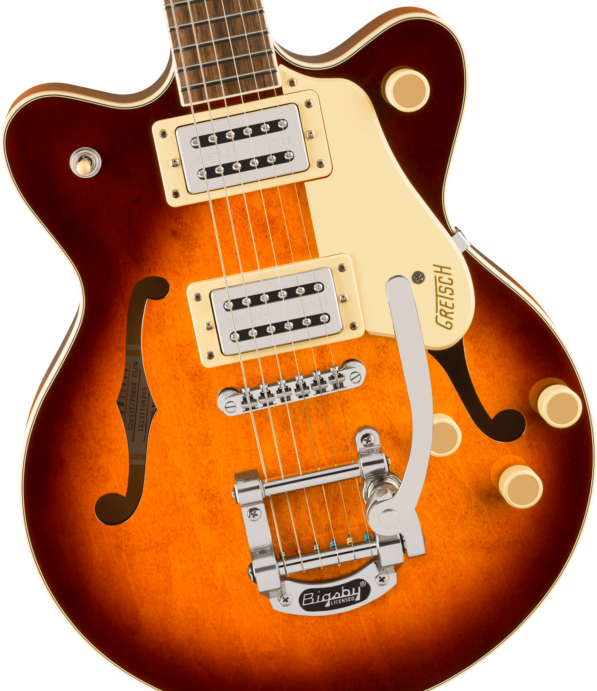 Gretsch G2655T Streamliner™ Center Block Jr. Double-Cut with Bigsby®, Laurel Fingerboard, Forge Glow