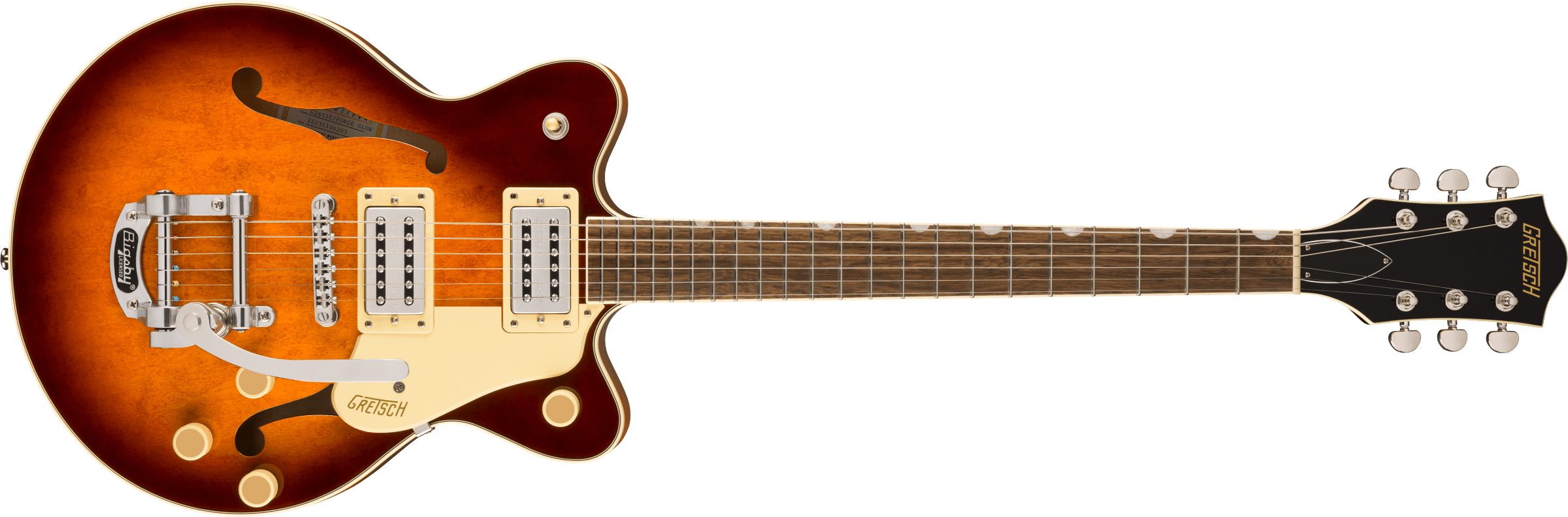 Gretsch G2655T Streamliner™ Center Block Jr. Double-Cut with Bigsby®, Laurel Fingerboard, Forge Glow
