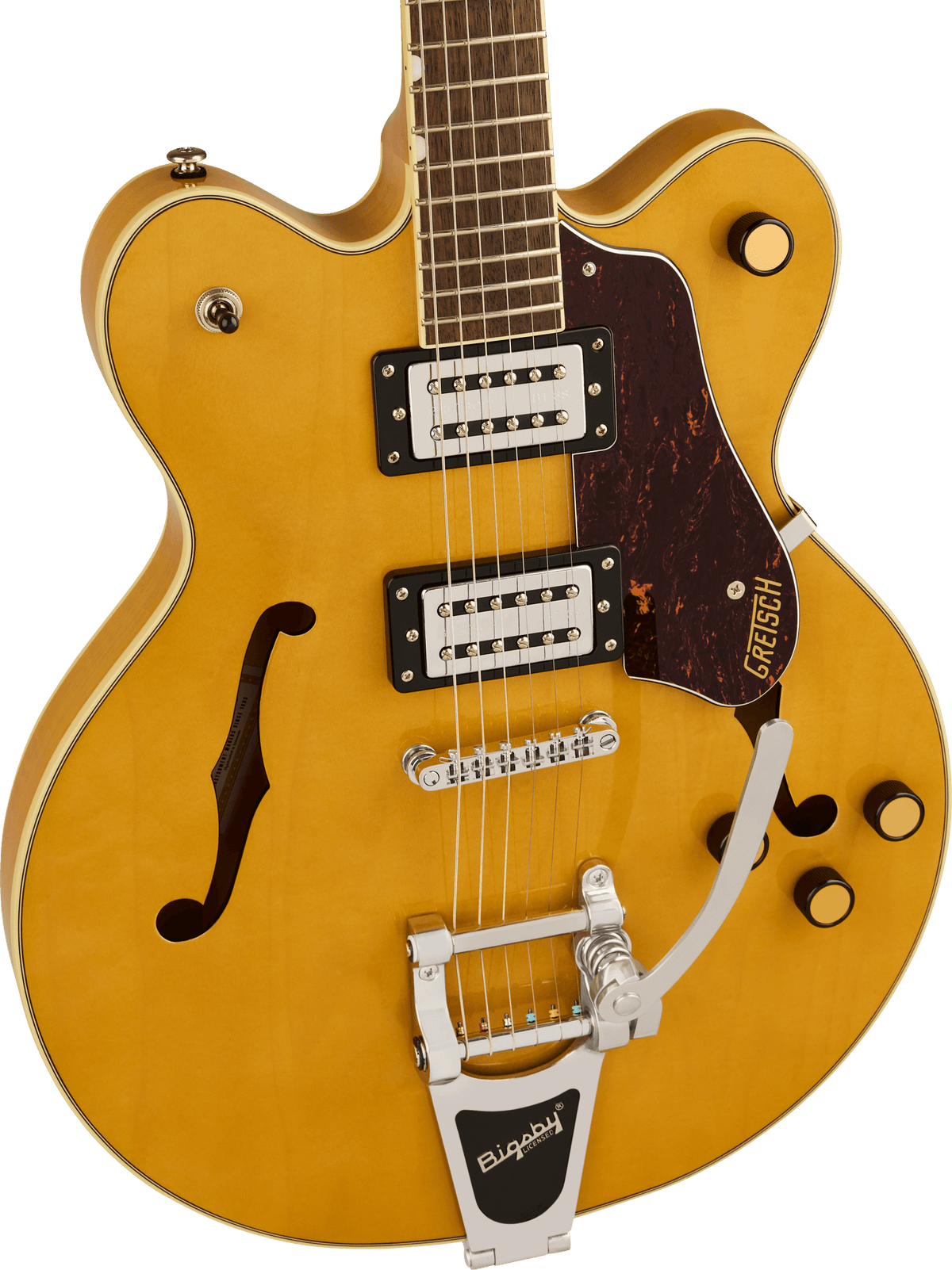 Gretsch G2622T Streamliner™ Center Block Double-Cut with Bigsby®, Laurel Fingerboard, Broad’Tron™ BT-3S Pickups, Village Amber