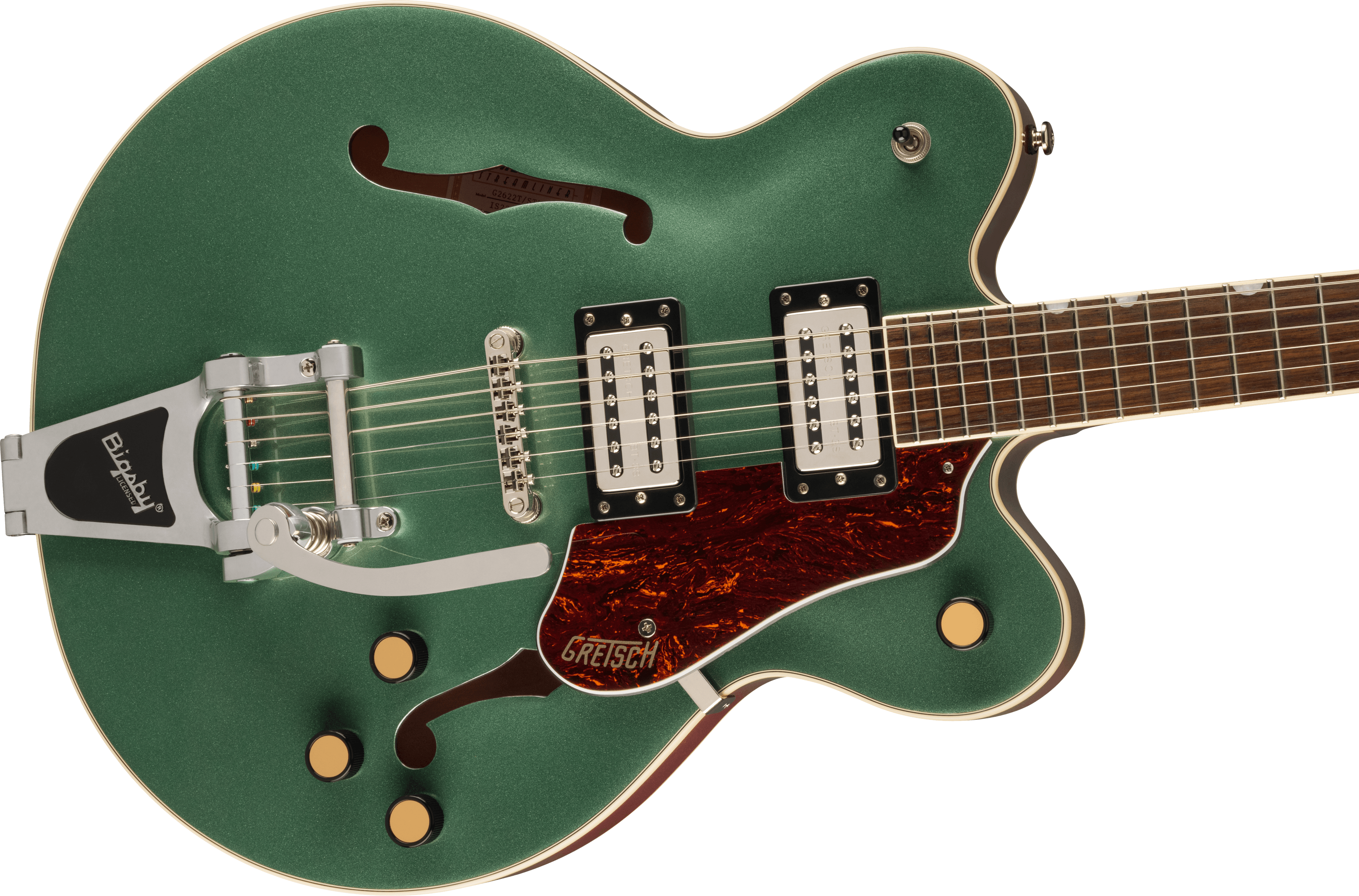 Gretsch G2622T Streamliner™ Center Block Double-Cut with Bigsby®, Laurel Fingerboard, Broad’Tron™ BT-3S Pickups, Steel Olive