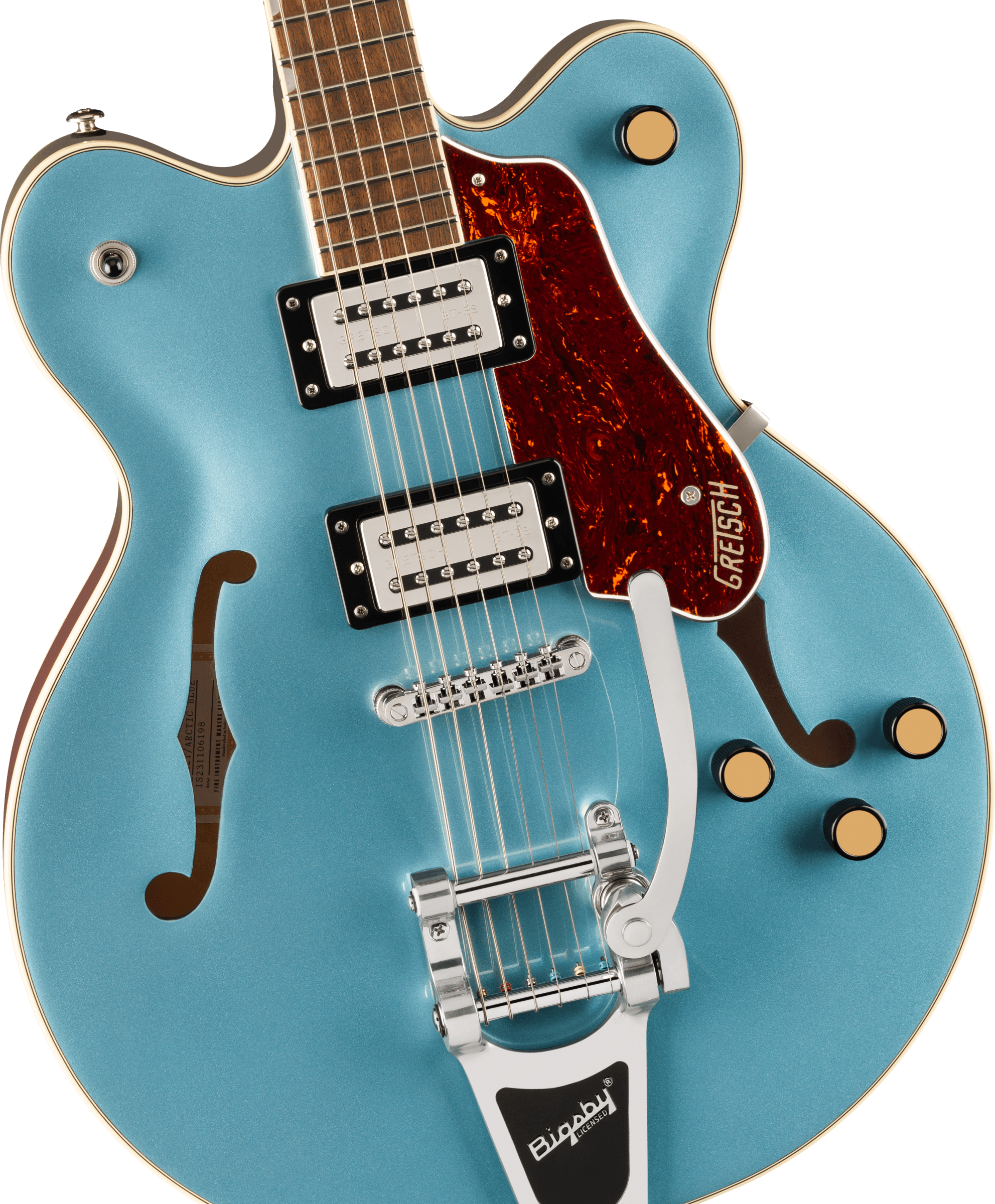 Gretsch G2622T Streamliner™ Center Block Double-Cut with Bigsby®, Laurel Fingerboard, Broad’Tron™ BT-3S Pickups, Arctic Blue