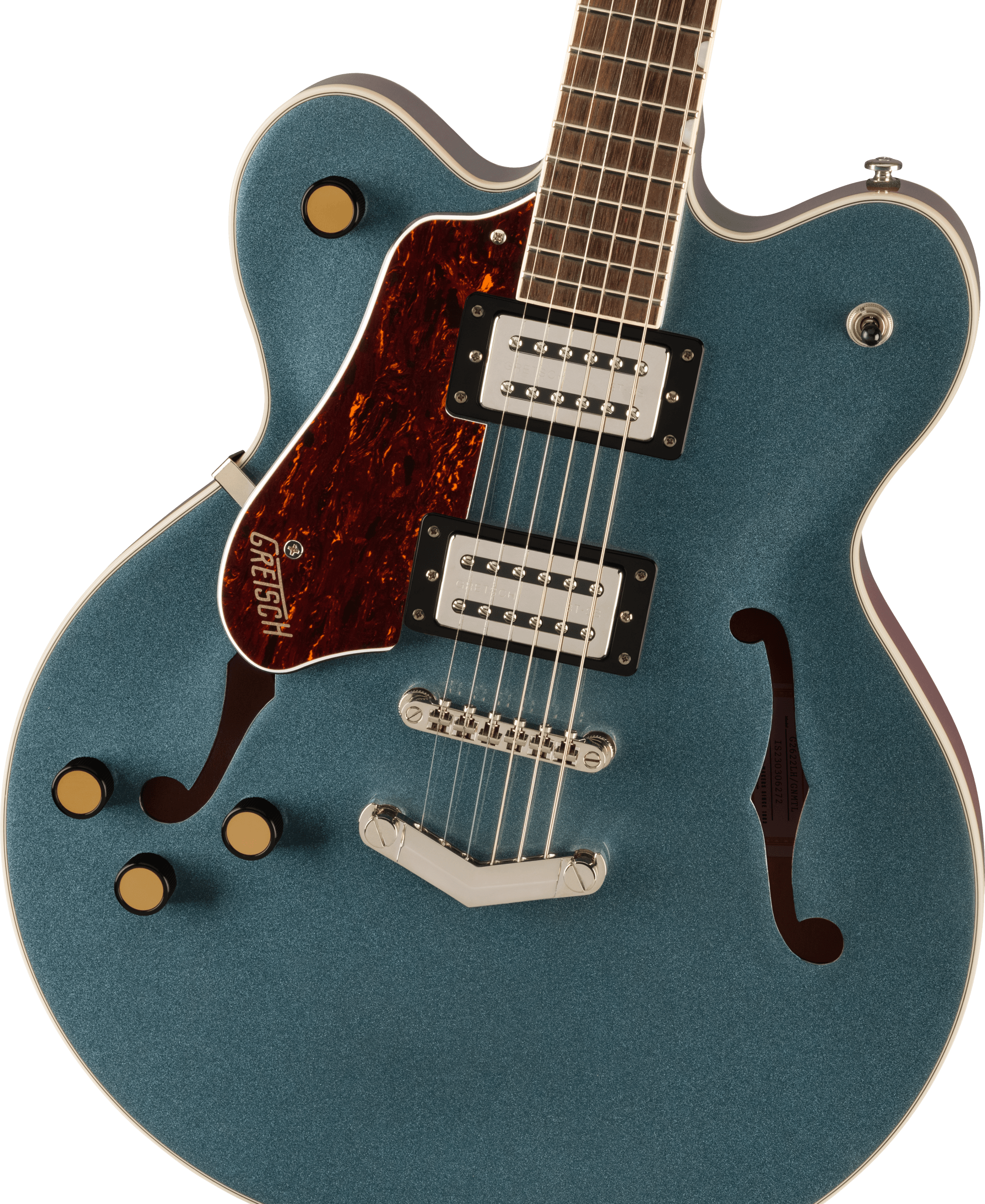 Gretsch G2622LH Streamliner™ Center Block Double-Cut with V-Stoptail, Left-Handed, Broad'Tron™ BT-3S Pickups, Laurel Fingerboard, Gunmetal
