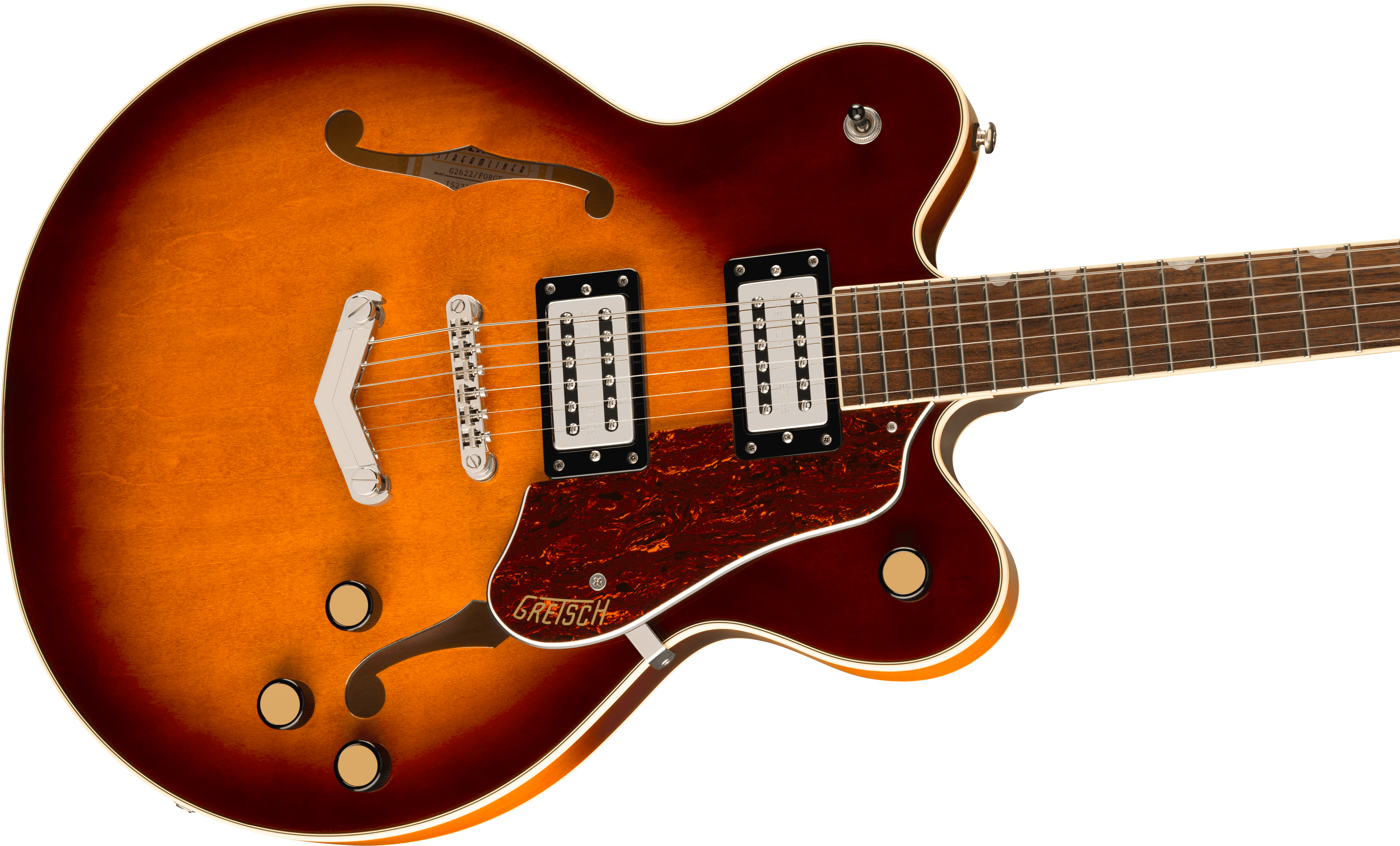 Gretsch G2622 Streamliner™ Center Block Double-Cut with V-Stoptail, Laurel Fingerboard, Broad’Tron™ BT-3S Pickups, Forge Glow