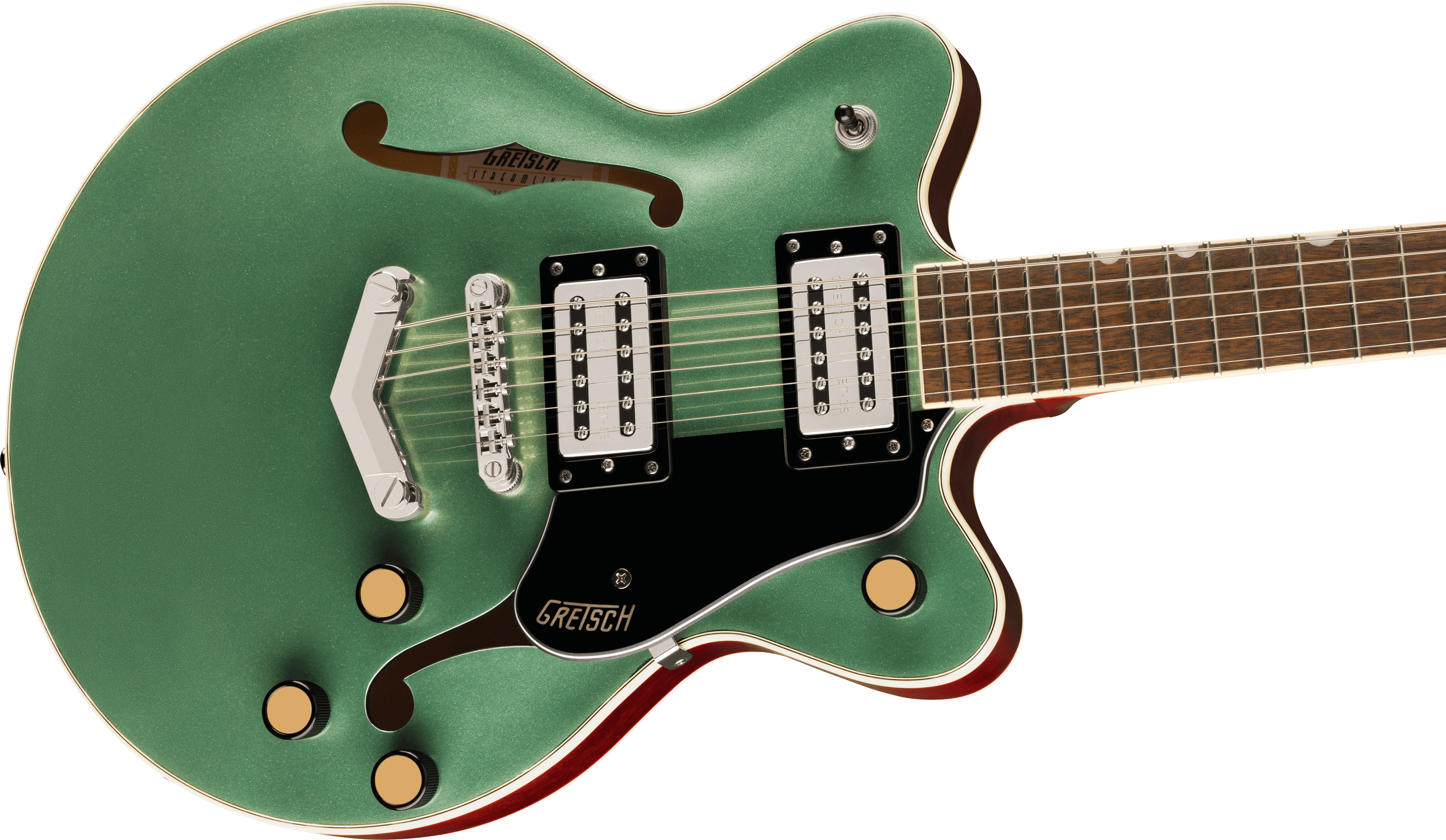 Gretsch G2655 Streamliner™ Center Block Jr. Double-Cut with V-Stoptail, Laurel Fingerboard, Steel Olive
