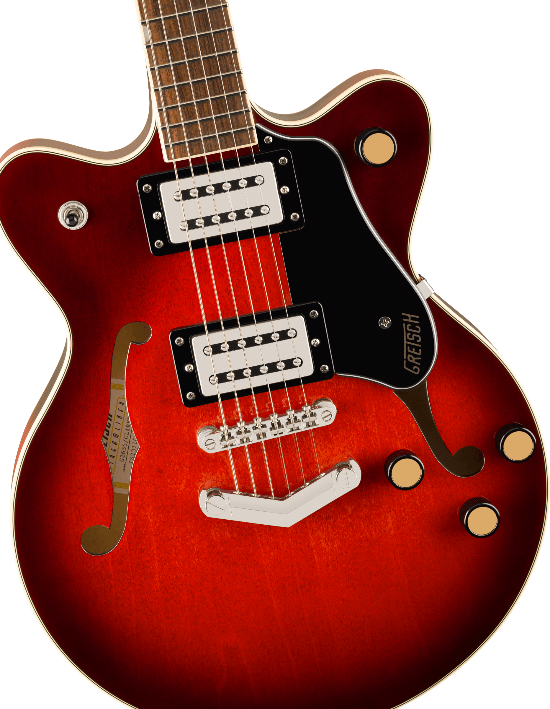 Gretsch G2655 Streamliner™ Center Block Jr. Double-Cut with V-Stoptail, Laurel Fingerboard, Claret Burst
