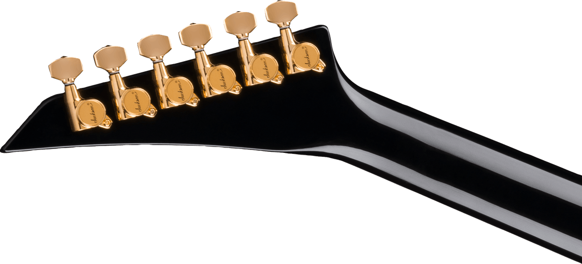 Jackson MJ Series Rhoads RR24MG, Ebony Fingerboard, Black with Yellow Pinstripes