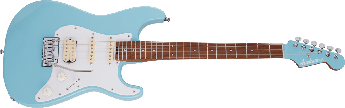 Jackson MJ Series Signature Misha Mansoor So-Cal 2PT, Caramelized Maple Fingerboard, Daphne Blue