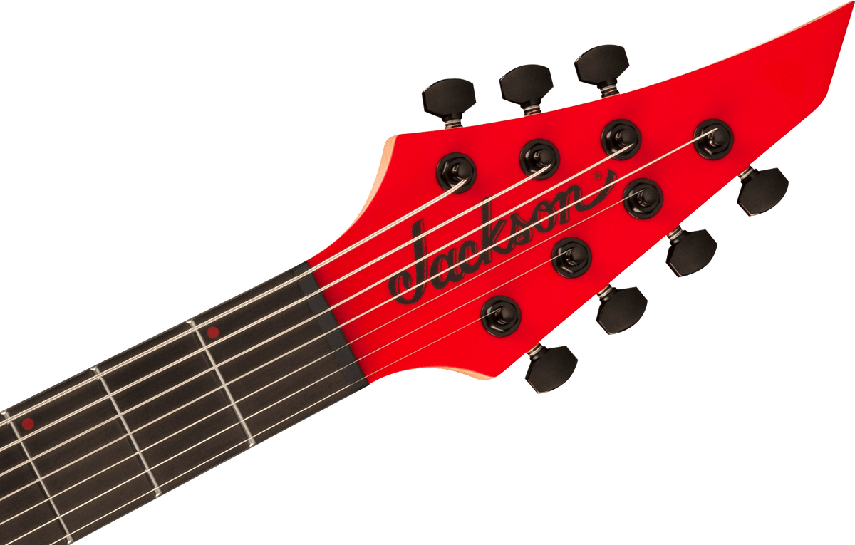 Jackson Pro Plus Series DK Modern MDK7 HT, Ebony Fingerboard, Satin Red with Black bevels