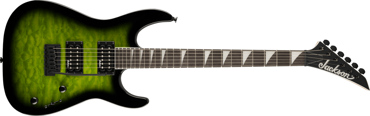 Jackson JS Series Dinky® JS20 DKQ 2PT, Amaranth Fingerboard, Transparent Green Burst
