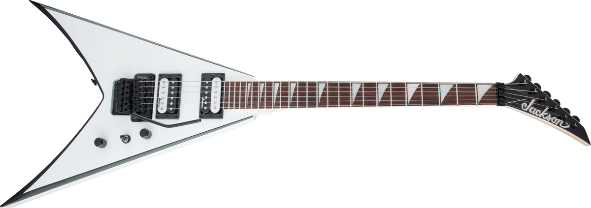 Jackson JS Series King V™ JS32, Amaranth Fingerboard, White with Black Bevels