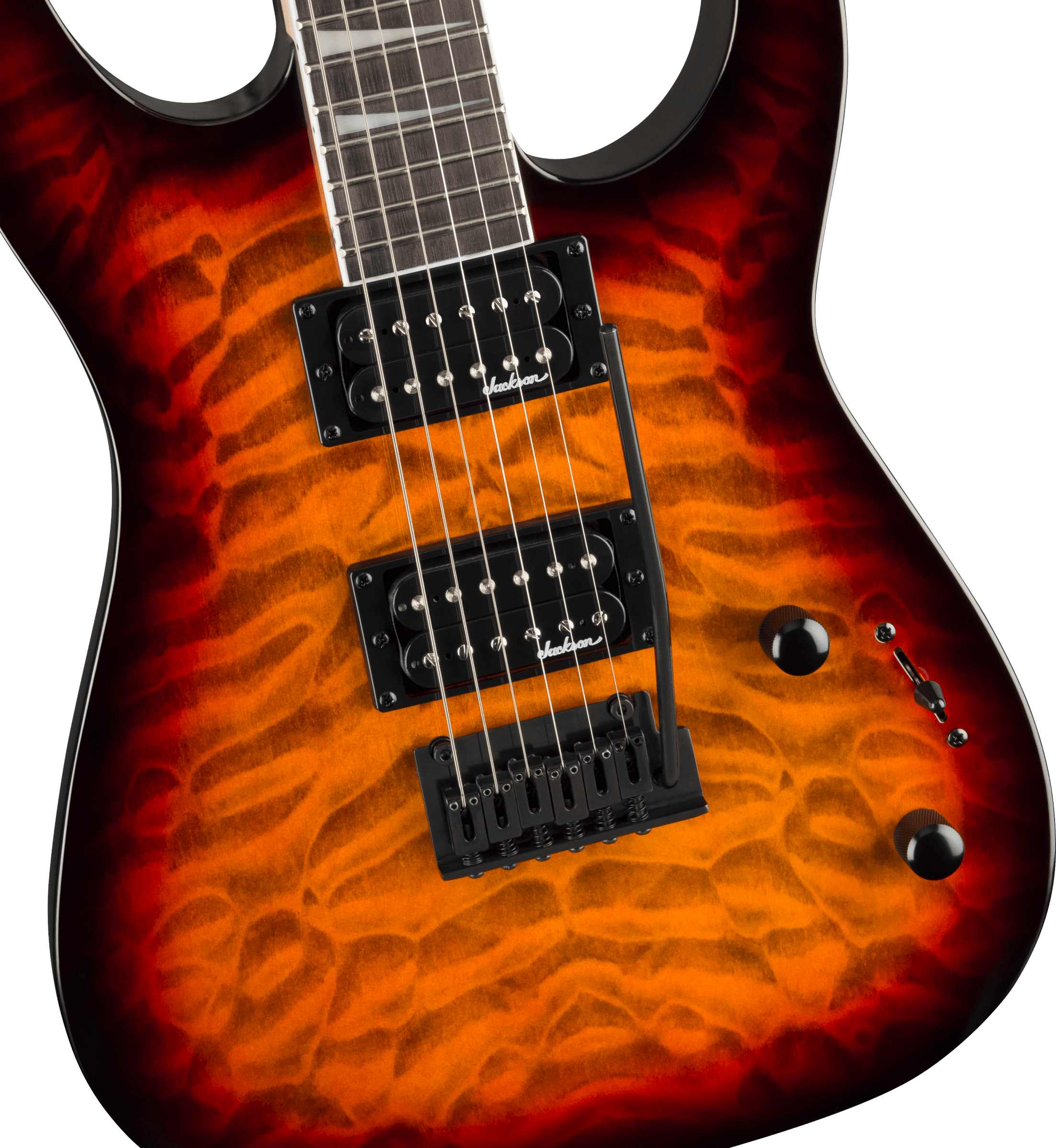 Jackson - JS Series Dinky® JS20 DKQ 2PT, Amaranth Fingerboard, Transparent Tobacco Burst