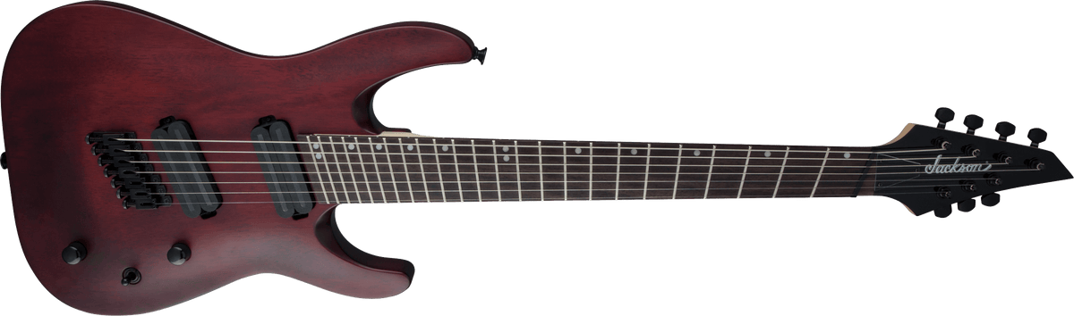 Jackson X Series Dinky® Arch Top DKAF7 MS, Laurel Fingerboard, Multi-Scale, Stained Mahogany