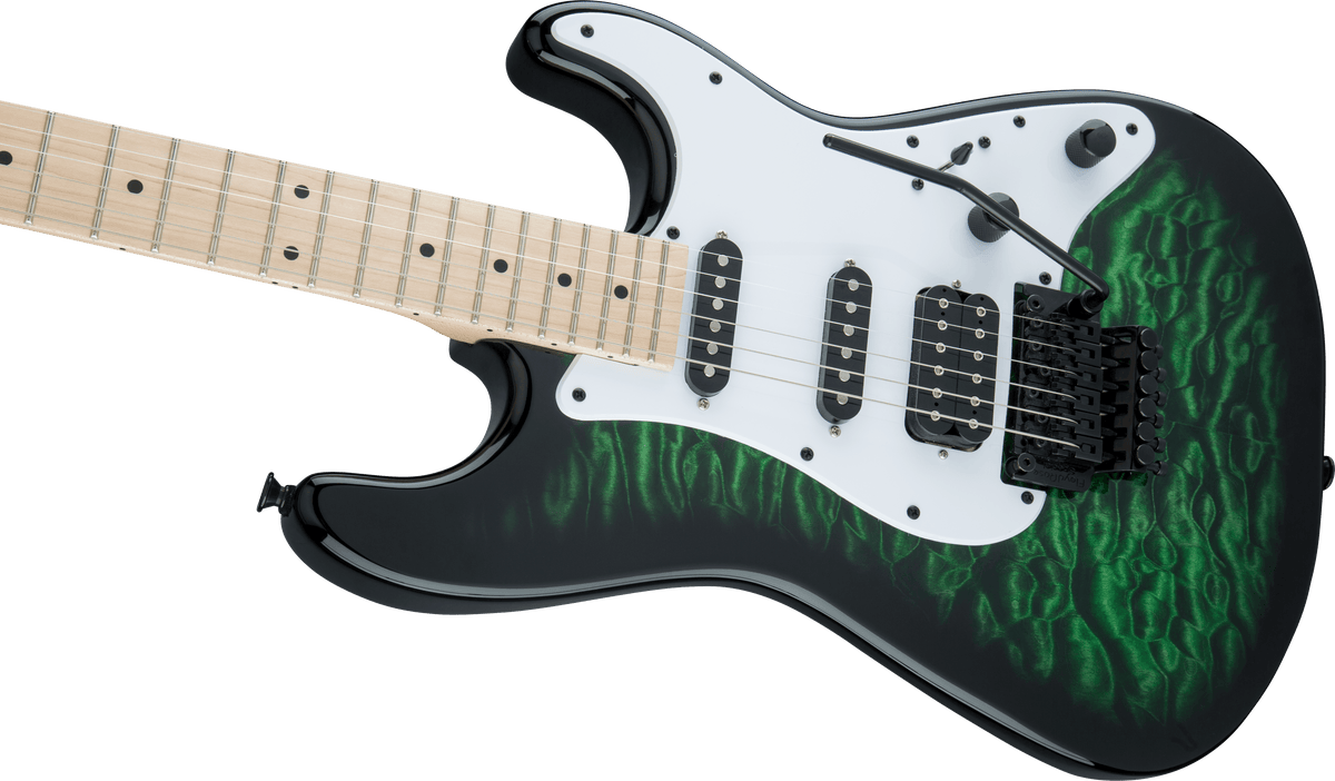 Jackson X Series Signature Adrian Smith SDXQM, Maple Fingerboard, Transparent Green