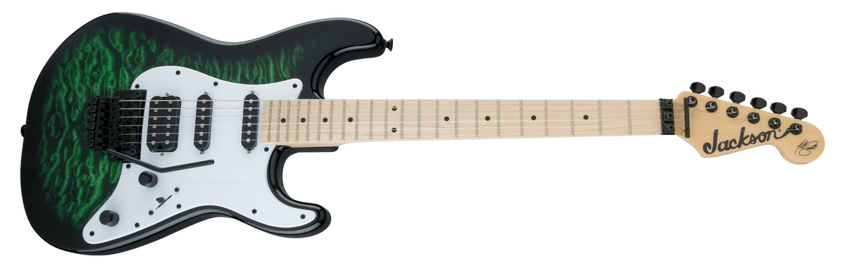 Jackson X Series Signature Adrian Smith SDXQM, Maple Fingerboard, Transparent Green