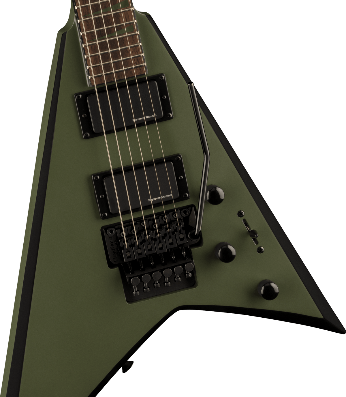 Jackson X Series Rhoads RRX24, Laurel Fingerboard, Matte Army Drab with Black Bevels