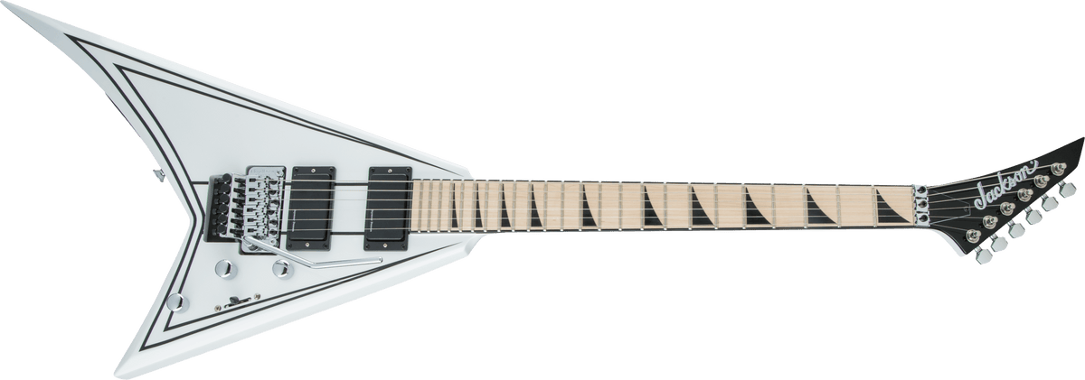 Jackson X Series Rhoads RRX24M, Maple Fingerboard, Snow White with Black Pinstripes