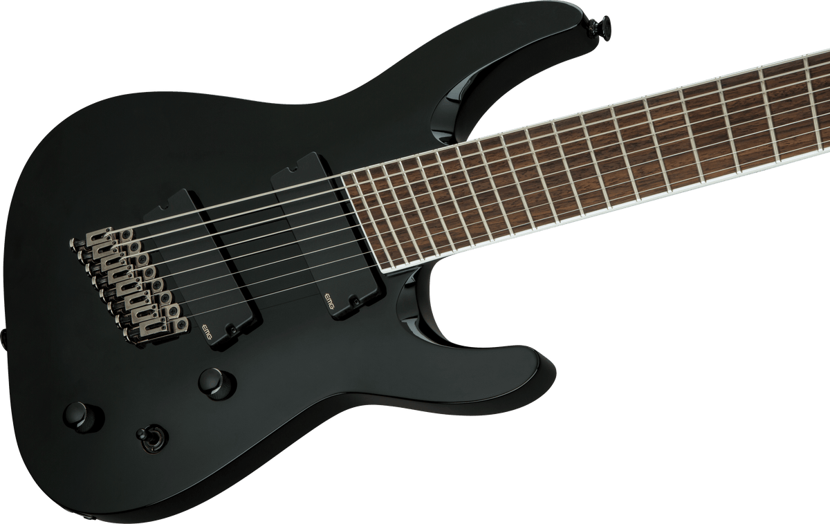 Jackson X Series Soloist™ Arch Top SLAT8 MS, Laurel Fingerboard, Multi-Scale, Gloss Black