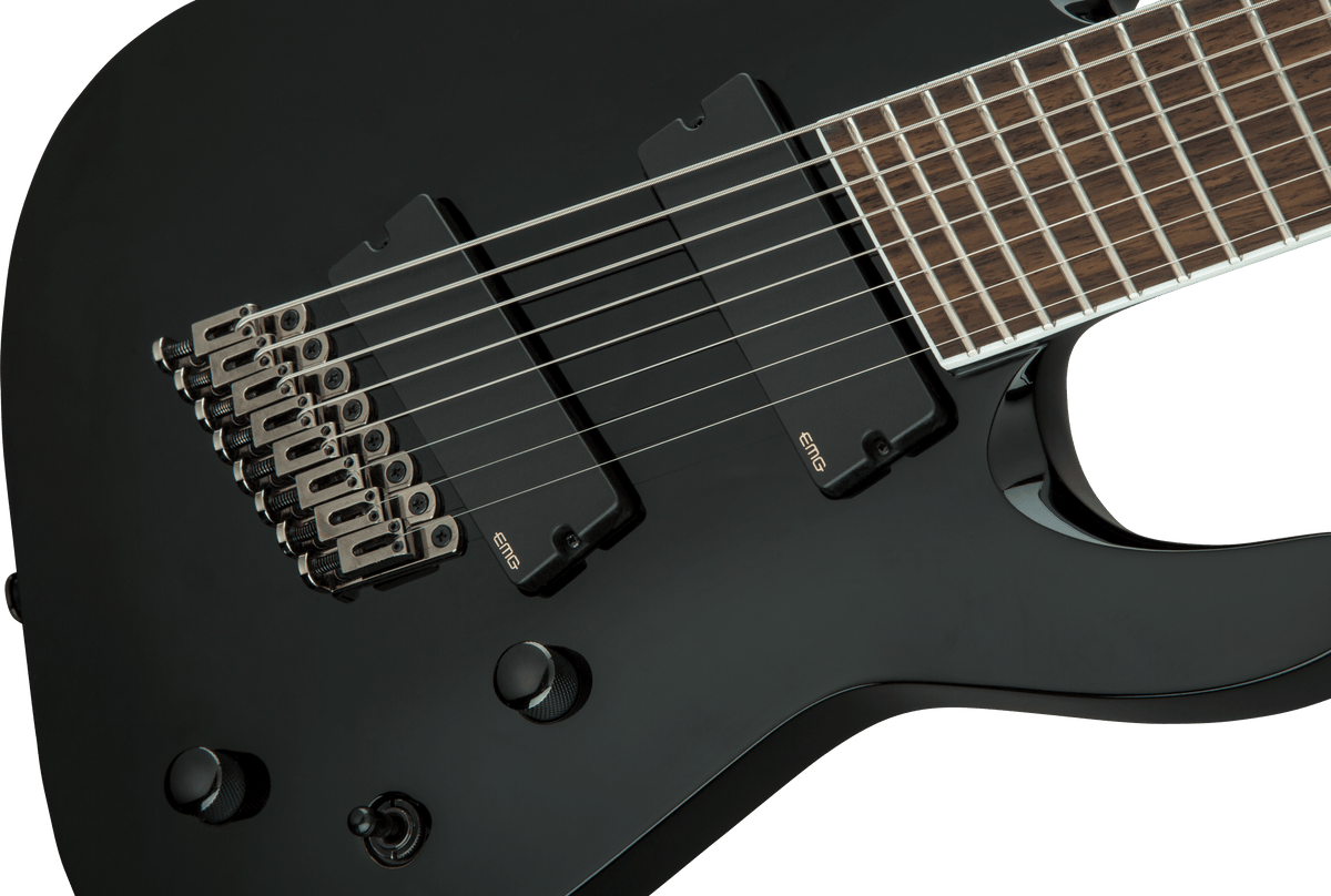 Jackson X Series Soloist™ Arch Top SLAT8 MS, Laurel Fingerboard, Multi-Scale, Gloss Black