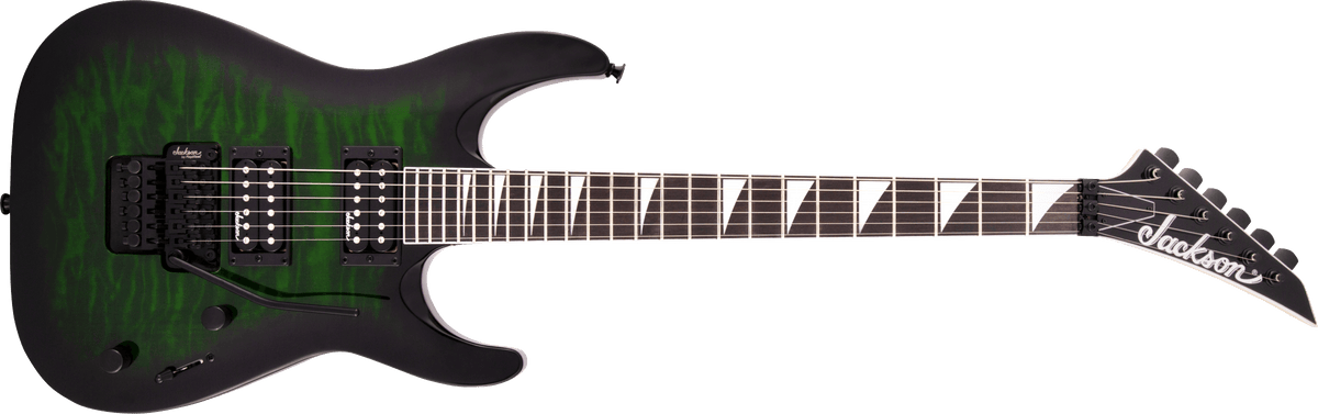 Jackson JS Series Dinky® Arch Top JS32Q DKA, Amaranth Fingerboard, Transparent Green Burst