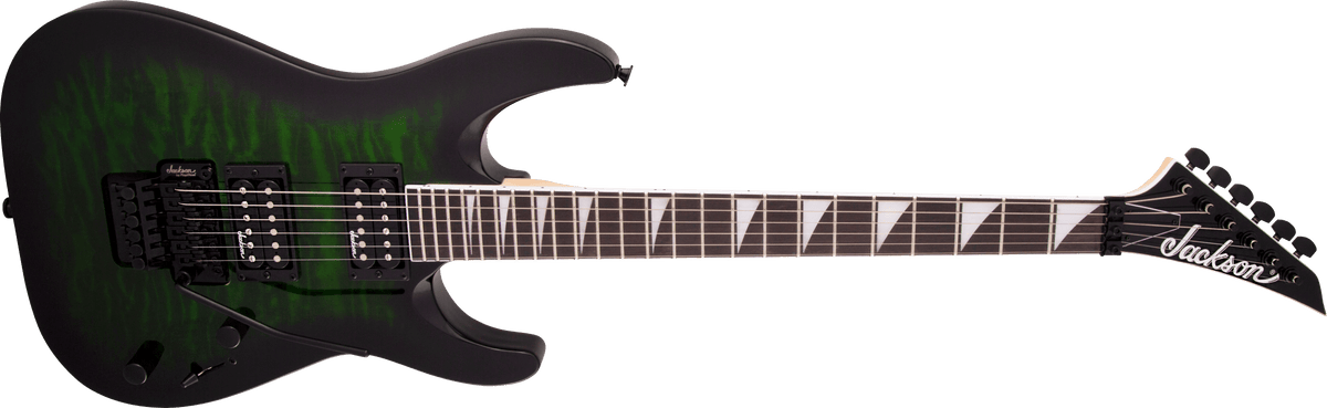 Jackson JS Series Dinky® Arch Top JS32Q DKA, Amaranth Fingerboard, Transparent Green Burst