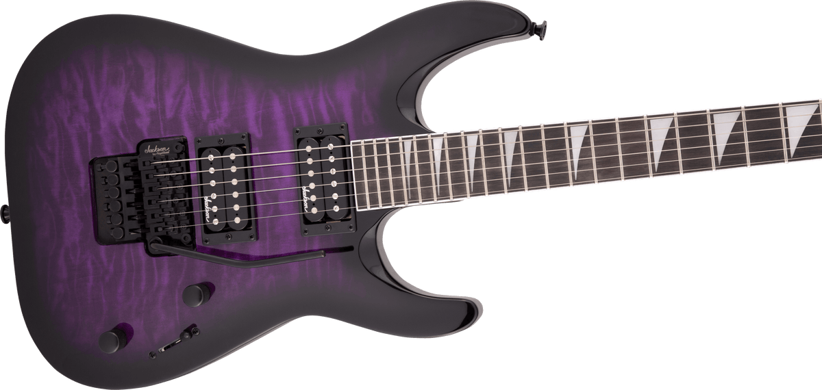 Jackson JS Series Dinky® Arch Top JS32Q DKA, Amaranth Fingerboard, Transparent Purple Burst