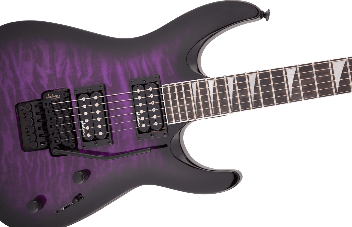 Jackson JS Series Dinky® Arch Top JS32Q DKA, Amaranth Fingerboard, Transparent Purple Burst
