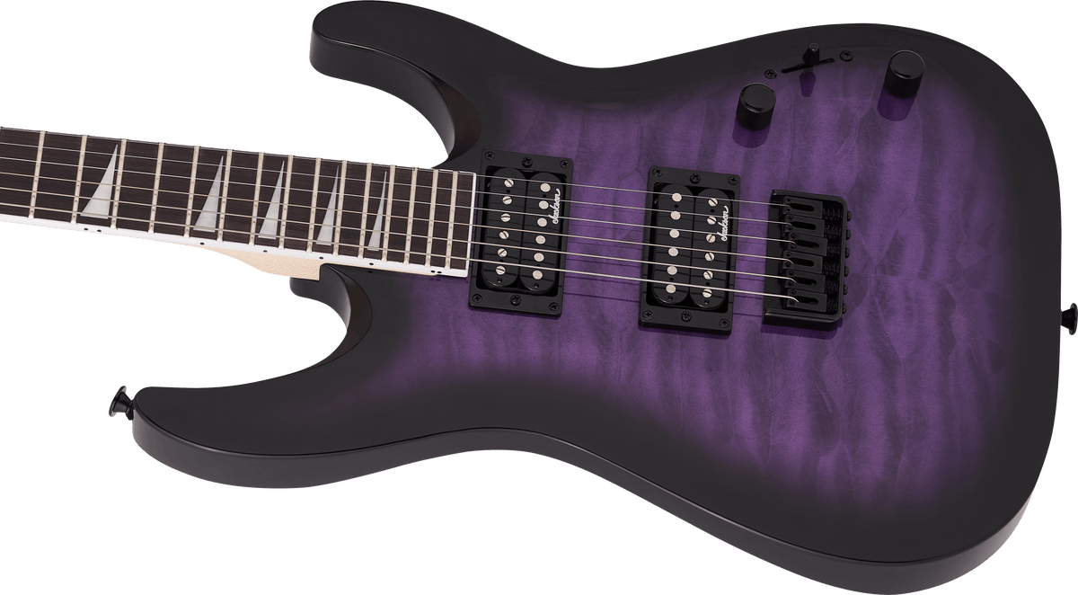 Jackson JS Series Dinky® Arch Top JS32Q DKA HT, Amaranth Fingerboard, Transparent Purple Burst