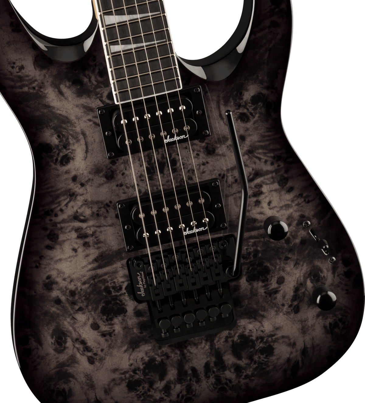 Jackson JS Series Dinky® JS32 DKAP, Amaranth Fingerboard, Transparent Black