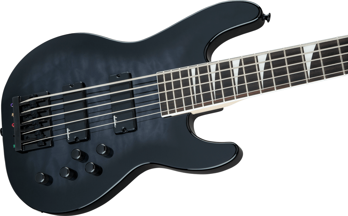 Jackson JS Series Concert™ Bass JS3VQ, Amaranth Fingerboard, Transparent Black Burst