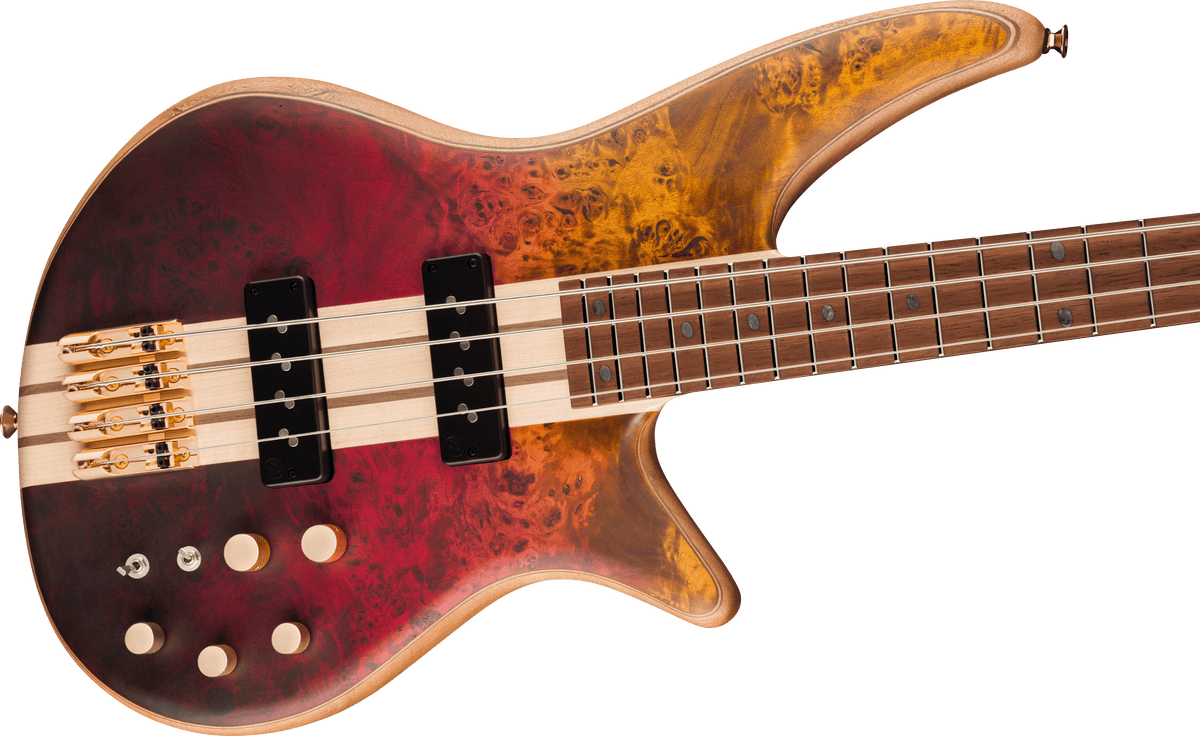 Jackson Pro Series Spectra Bass SBP IV, Caramelized Jatoba Fingerboard, Firestorm Fade